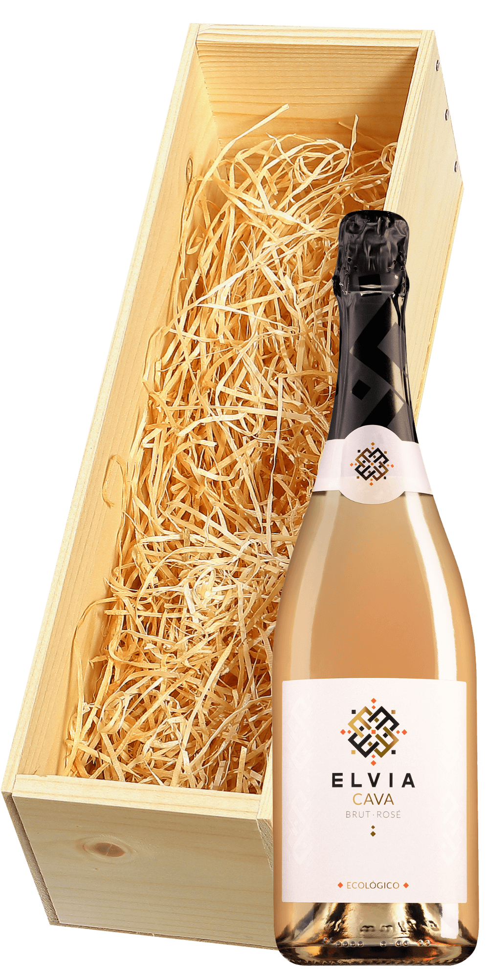 Wijnkist met Elvia Cava Brut rosé